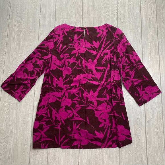 Soft Surroundings Purple Tropical Oceo Gauze Tunic & Wide Leg Pants Size Medium - Picture 3 of 16